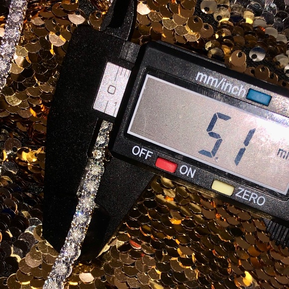 10k white gold Vermeil Genuine REAL diamond women’s tennis chain Stunning Gift! - Picture 3 of 11